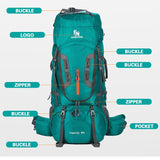 80L Camping Hiking Climbing Backpack - MyClimbingGear.com