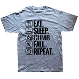 Eat Sleep Climb Fall Repeat Tee - MyClimbingGear.com