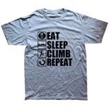 Eat Sleep Climb Fall Repeat Tee - MyClimbingGear.com