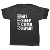 Eat Sleep Climb Fall Repeat Tee - MyClimbingGear.com