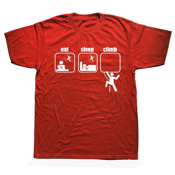 Eat Sleep Climb Fall Repeat Tee - MyClimbingGear.com