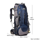 50L Waterproof Travel Hiking Climbing Backpack - MyClimbingGear.com