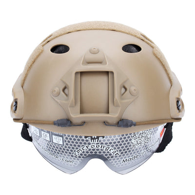 Black Airsoft Climbing Outdoors Helmet with Goggles - MyClimbingGear.com