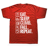 Eat Sleep Climb Fall Repeat Tee - MyClimbingGear.com